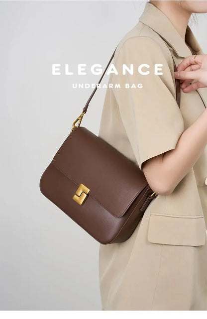 Veloria™ Genuine Leather Satchel 