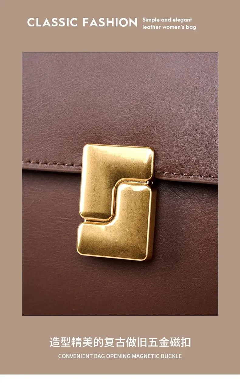 Veloria™ Genuine Leather Satchel 