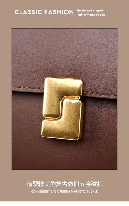 Veloria™ Genuine Leather Satchel 