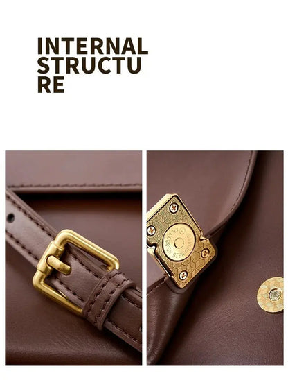 Veloria™ Genuine Leather Satchel 