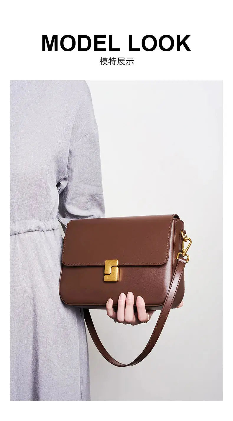 Veloria™ Genuine Leather Satchel 