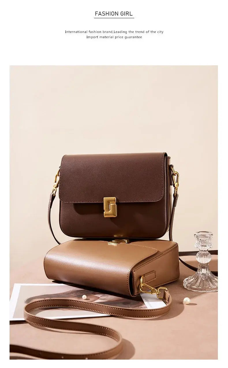 Veloria™ Genuine Leather Satchel 