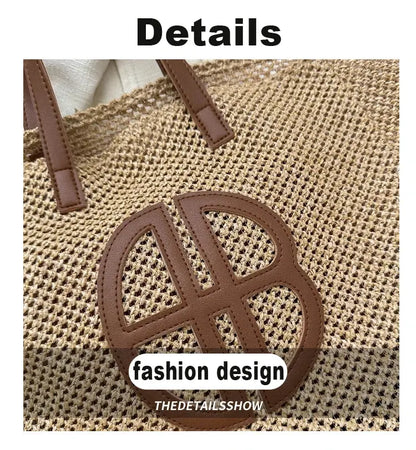 Veloria™ Hollow Straw Shoulder Bag 