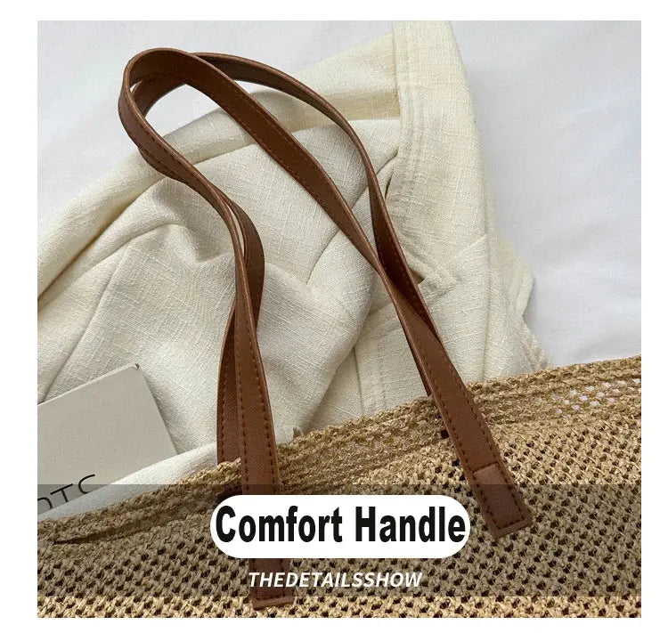 Veloria™ Hollow Straw Shoulder Bag 