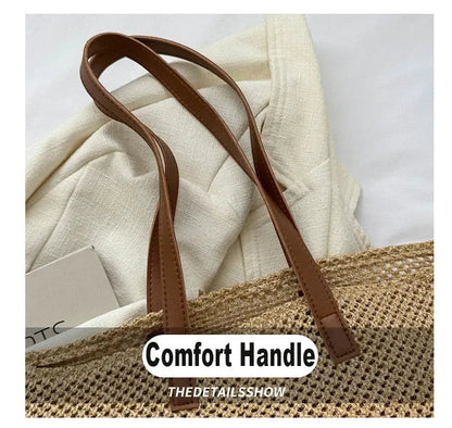 Veloria™ Hollow Straw Shoulder Bag 