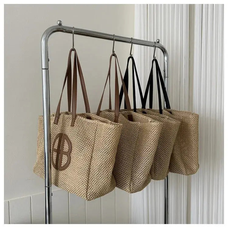 Veloria™ Hollow Straw Shoulder Bag 