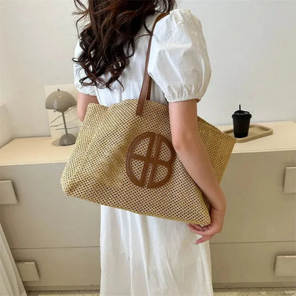 Veloria™ Hollow Straw Shoulder Bag 