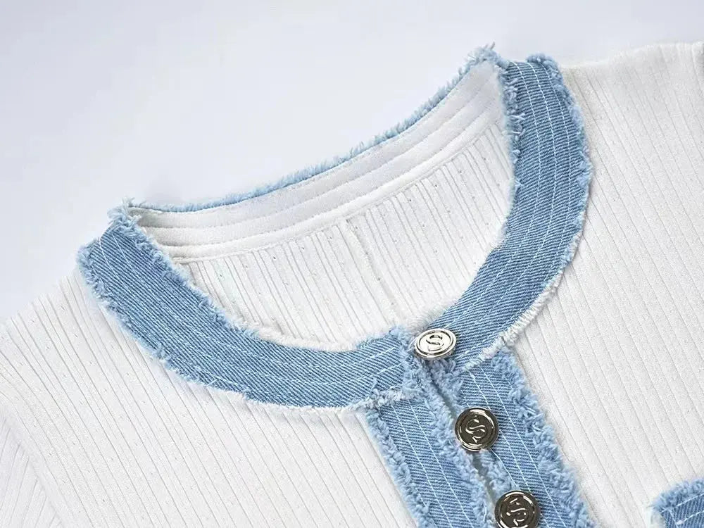 Veloria™ Knit Contrast Bodycon Maxi Dress 