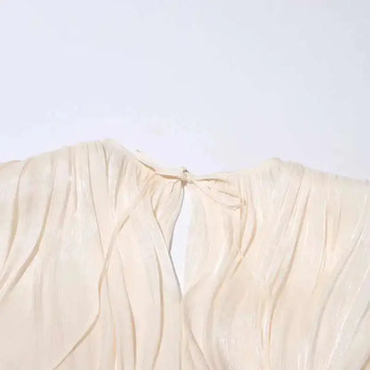 Veloria™ Lace-Up Draped Mini Dress 