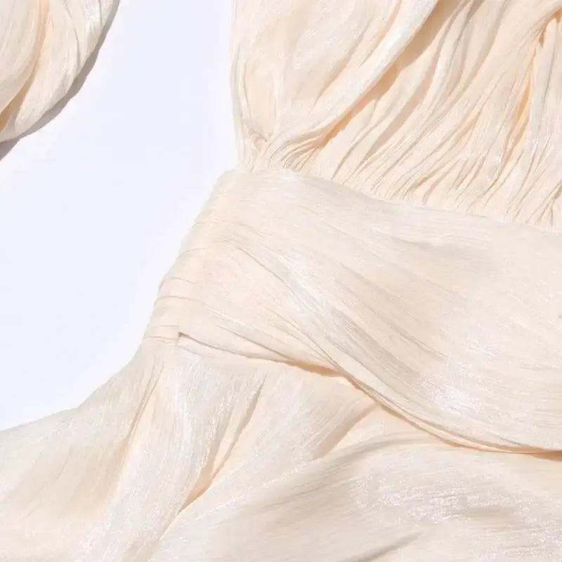 Veloria™ Lace-Up Draped Mini Dress 