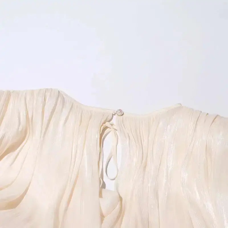 Veloria™ Lace-Up Draped Mini Dress 