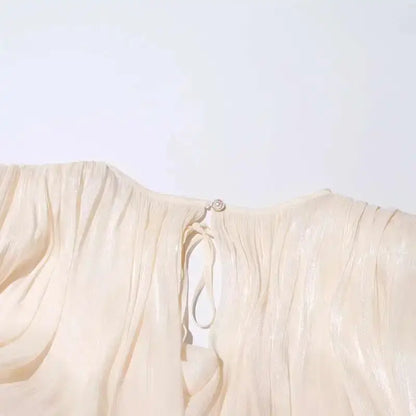 Veloria™ Lace-Up Draped Mini Dress 