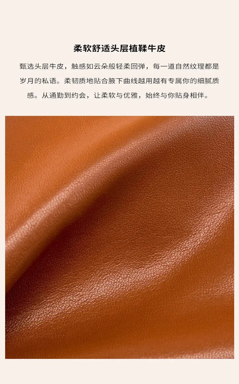 Veloria™ Luxe Crescent Leather Hobo 