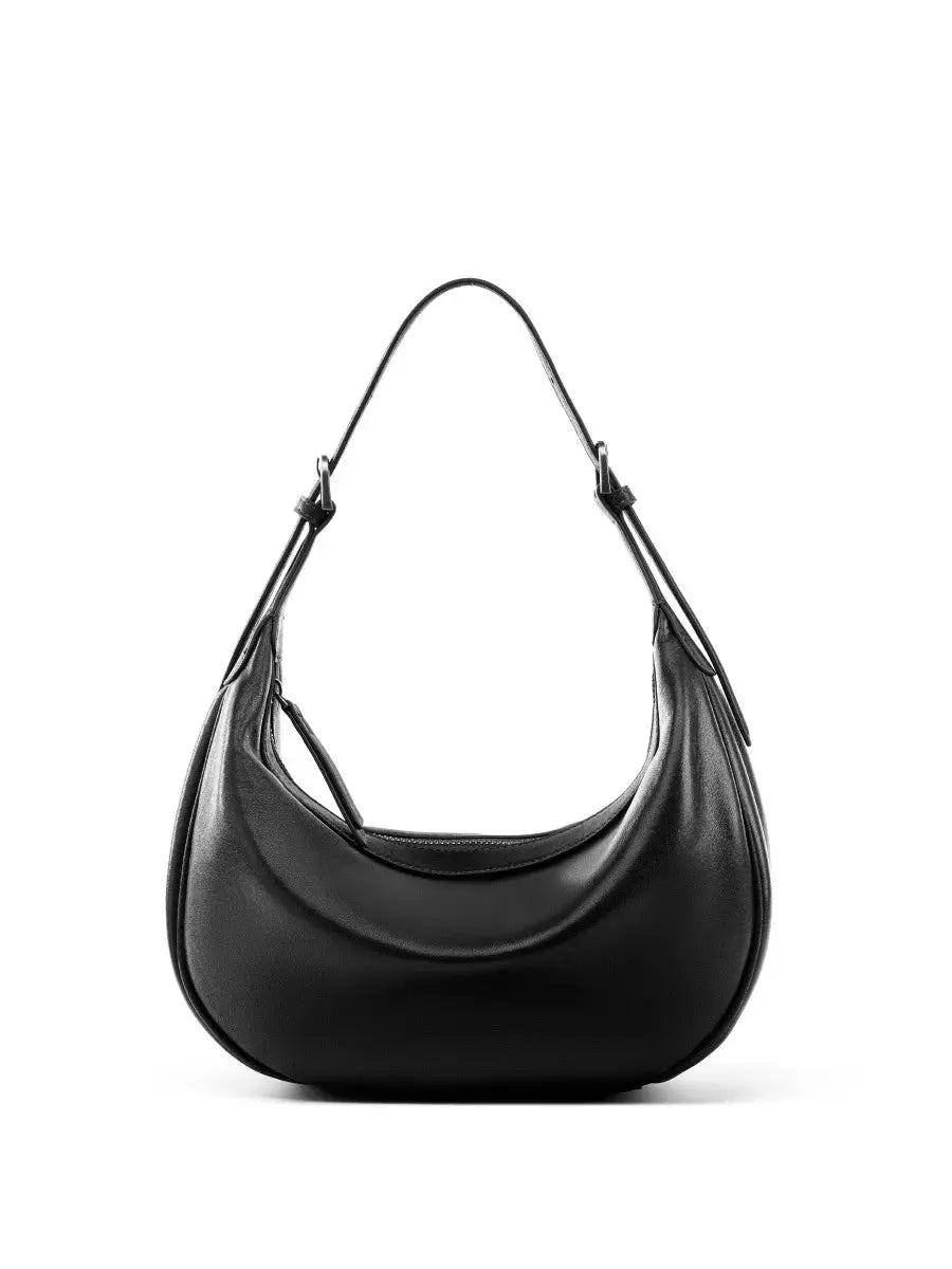 Veloria™ Luxe Crescent Leather Hobo 