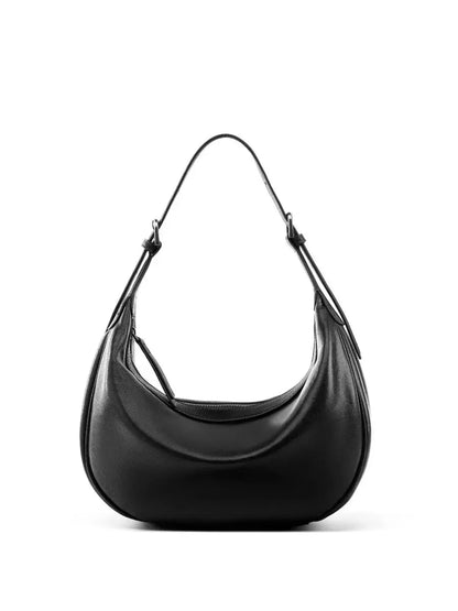 Veloria™ Luxe Crescent Leather Hobo 