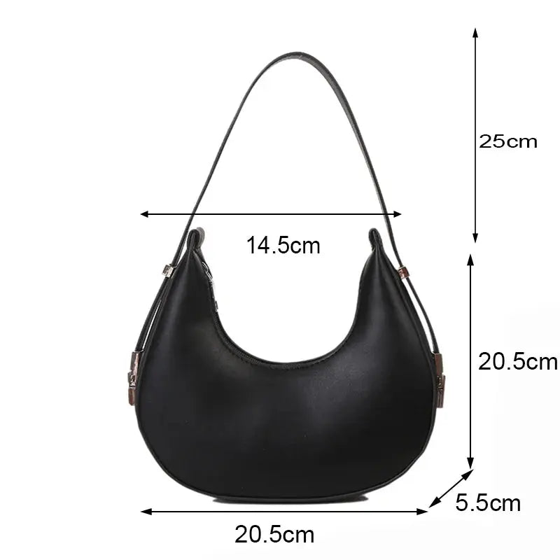 Veloria™ Luxe Half-Moon Hobo Bag 