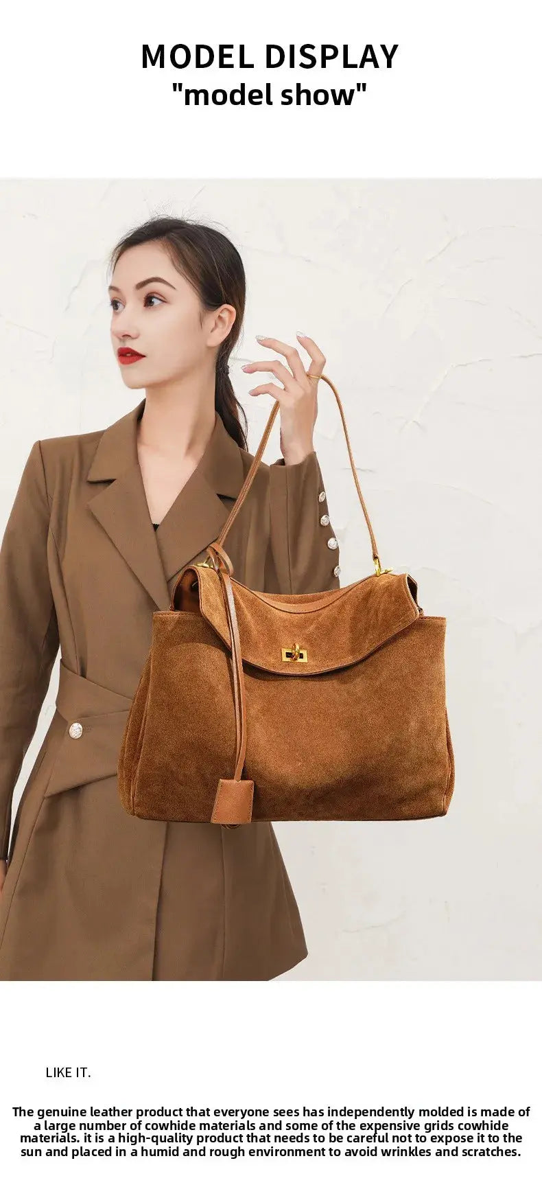 Veloria™ Luxe Leather Unisex Tote 