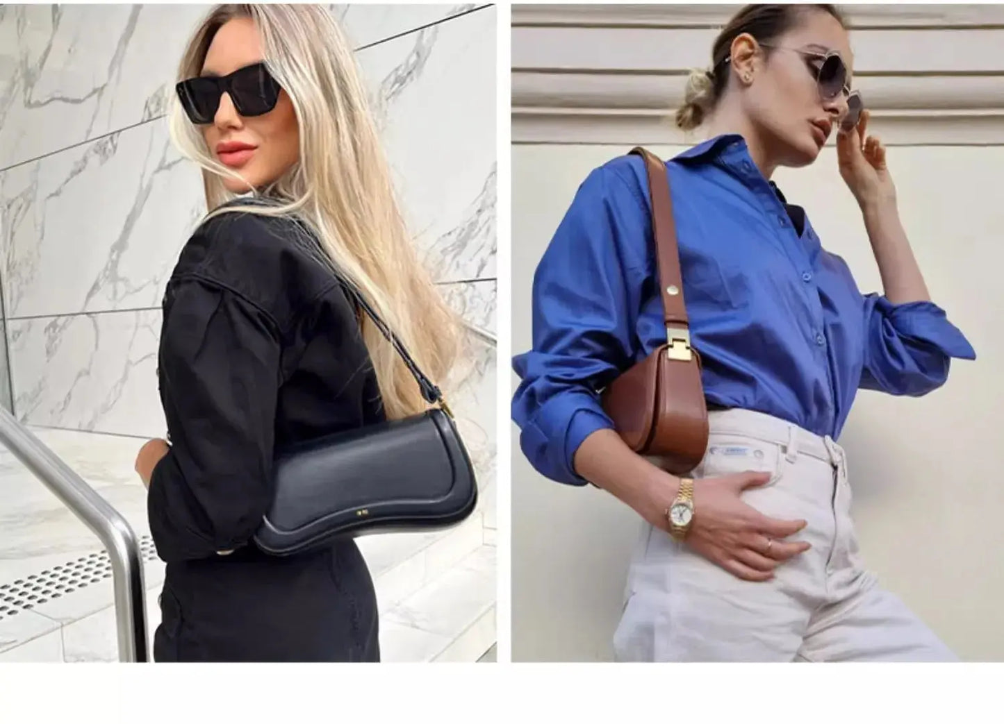 Veloria™ Luxe Microfiber Baguette Bag 