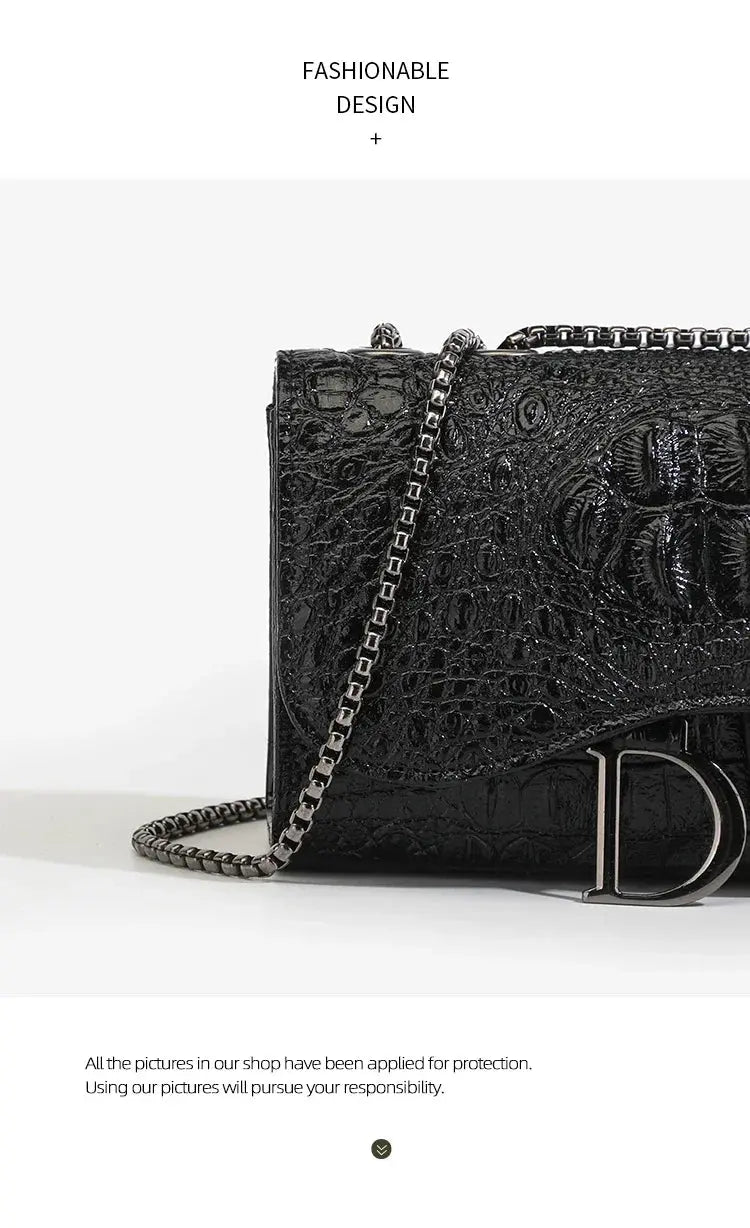 Veloria™ Luxe Panther Chain Flap Bag 