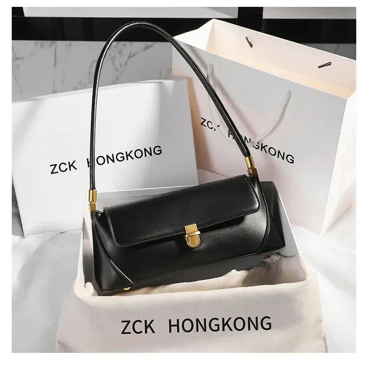 Veloria™ Luxe Retro Leather Underarm Bag 