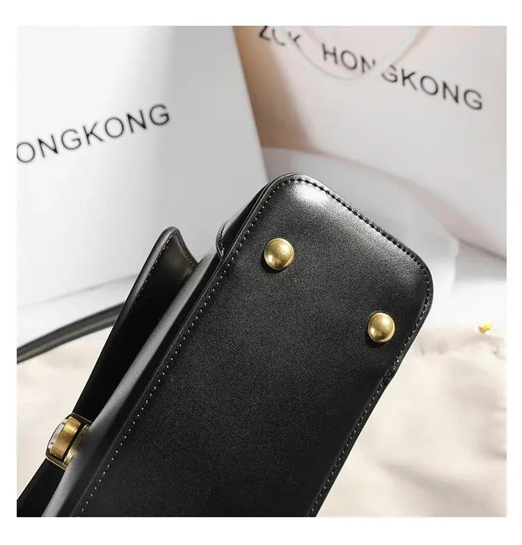 Veloria™ Luxe Retro Leather Underarm Bag 