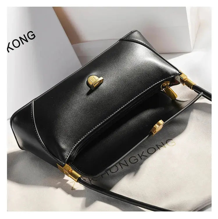 Veloria™ Luxe Retro Leather Underarm Bag 