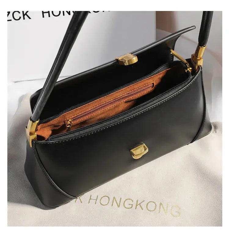 Veloria™ Luxe Retro Leather Underarm Bag 