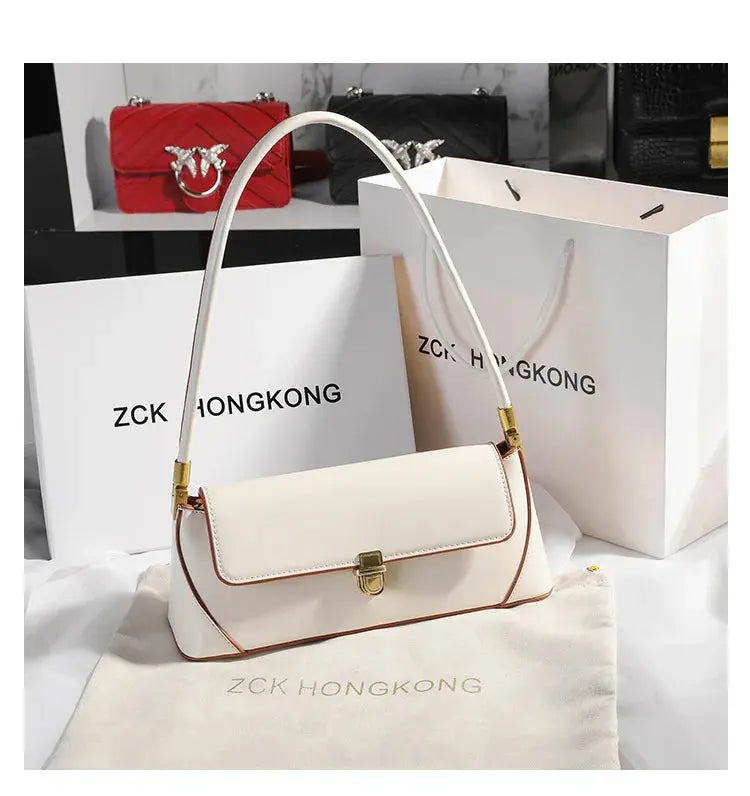 Veloria™ Luxe Retro Leather Underarm Bag 