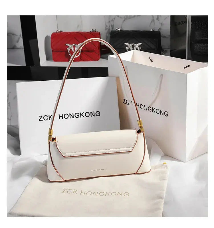 Veloria™ Luxe Retro Leather Underarm Bag 