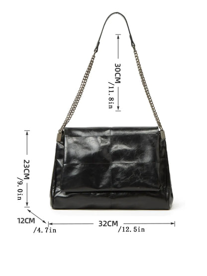 Veloria™ Modern Square PU Shoulder Bag 