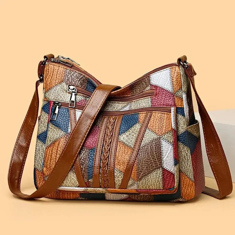 Veloria™ Patchwork Casual Tote Bag 