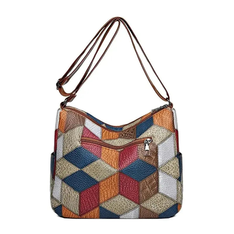 Veloria™ Patchwork Casual Tote Bag 