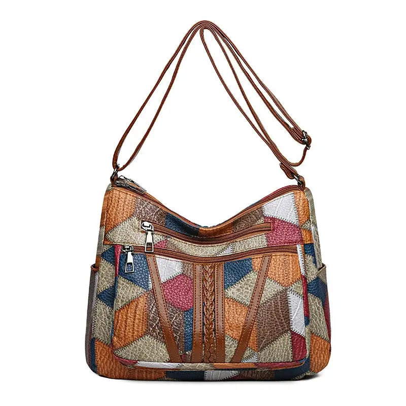Veloria™ Patchwork Casual Tote Bag 