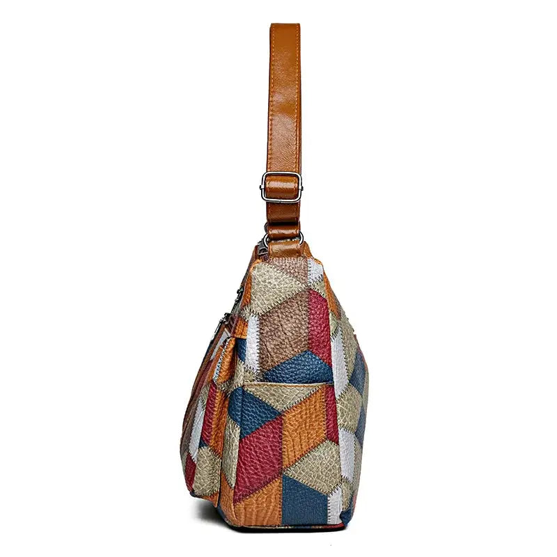 Veloria™ Patchwork Casual Tote Bag 