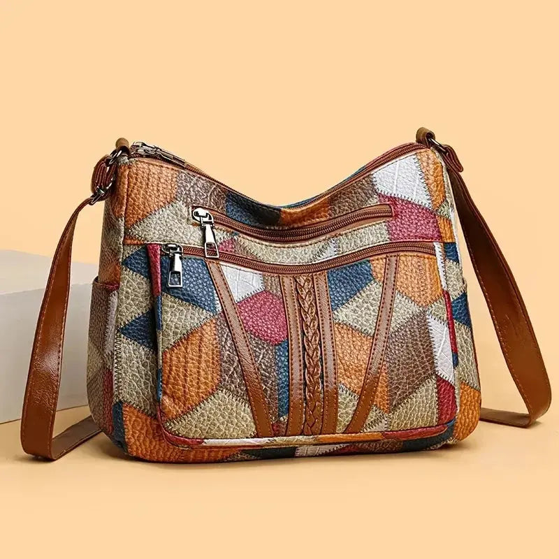 Veloria™ Patchwork Casual Tote Bag 