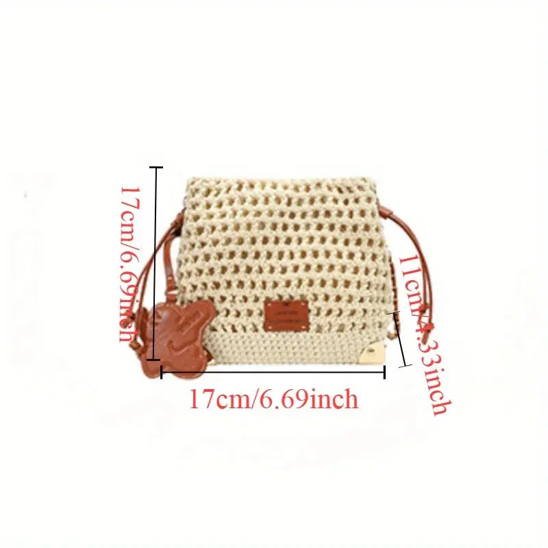 Veloria™ Patchwork Drawstring Cotton Satchel 