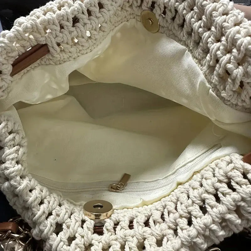 Veloria™ Patchwork Drawstring Cotton Satchel 