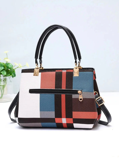 Veloria™ Plaid Business Tote Bag 