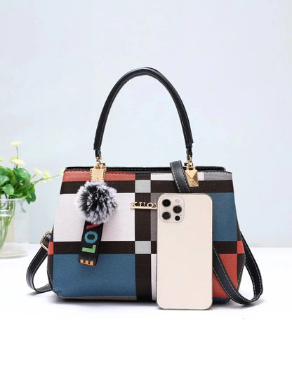 Veloria™ Plaid Business Tote Bag 