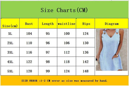 Veloria™ Plus Size Striped V-Neck Pocket Dress 