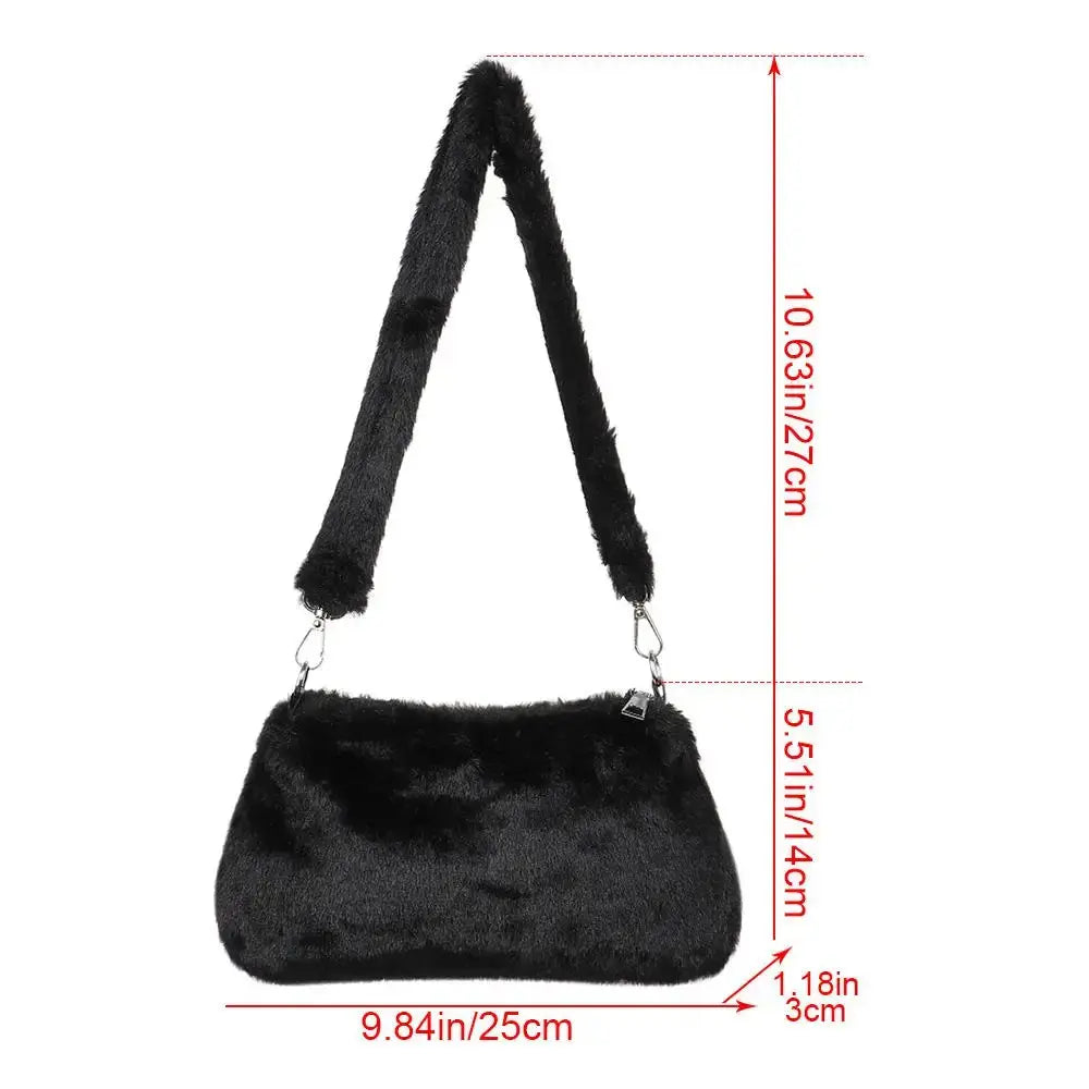 Veloria™ Plush Leopard Shoulder Bag 