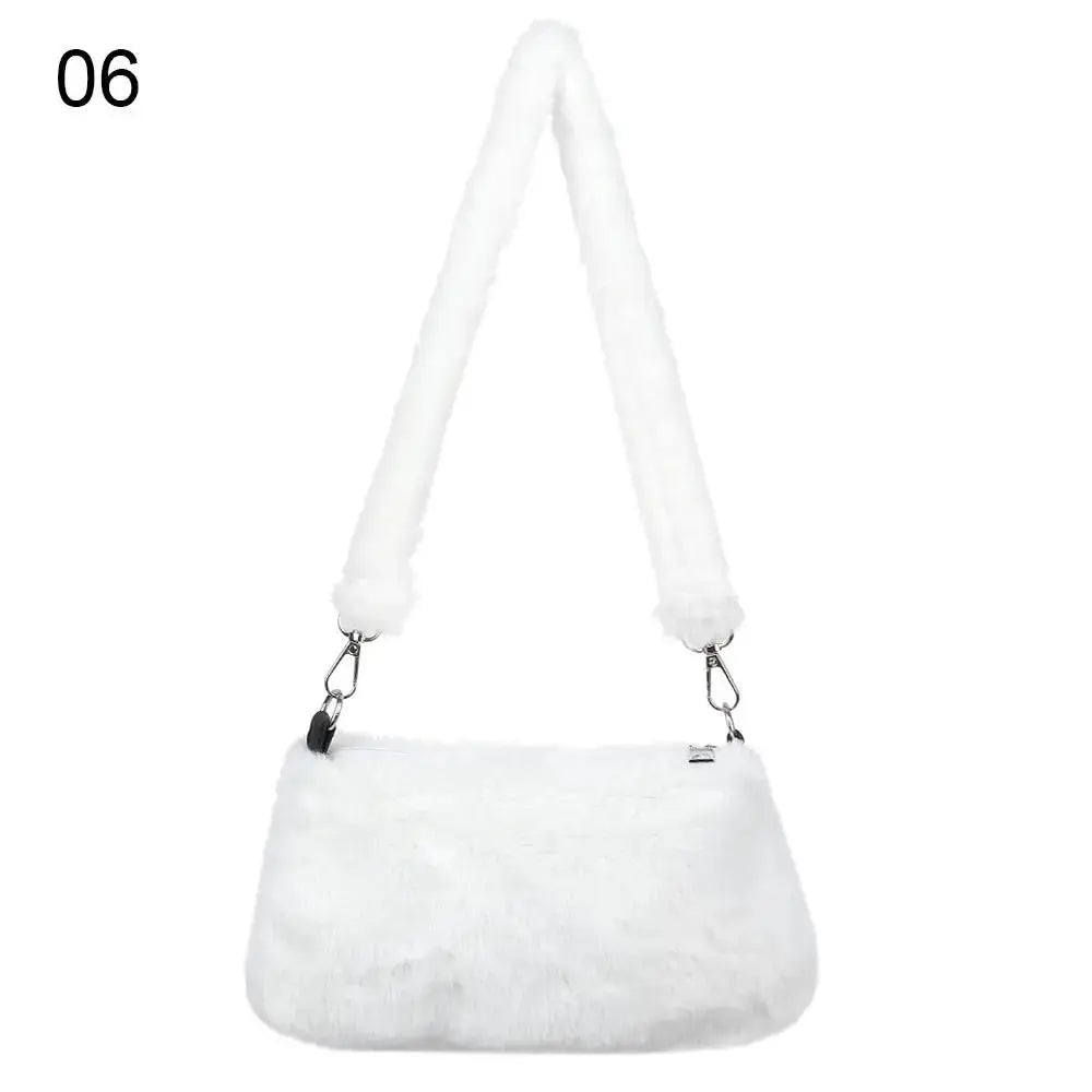 Veloria™ Plush Leopard Shoulder Bag 