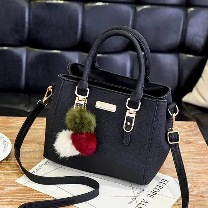 Veloria™ Plush Tassel PU Satchel Bag 