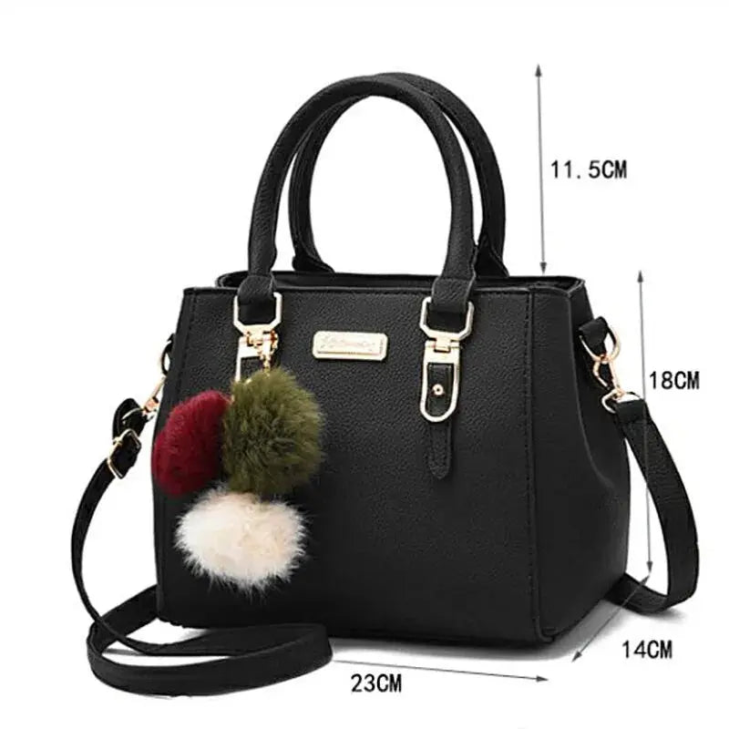 Veloria™ Plush Tassel PU Satchel Bag 