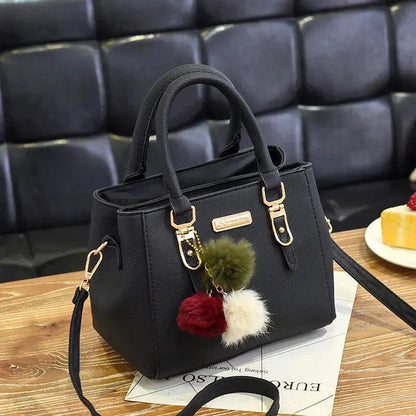 Veloria™ Plush Tassel PU Satchel Bag 