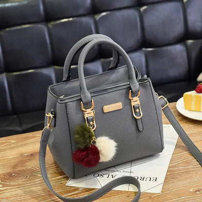 Veloria™ Plush Tassel PU Satchel Bag 