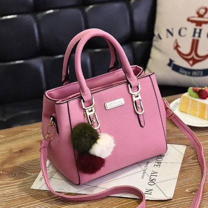 Veloria™ Plush Tassel PU Satchel Bag 