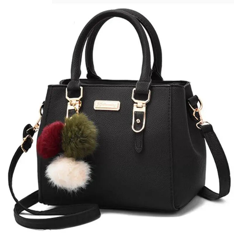 Veloria™ Plush Tassel PU Satchel Bag 