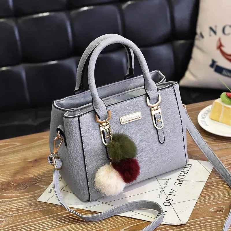 Veloria™ Plush Tassel PU Satchel Bag 
