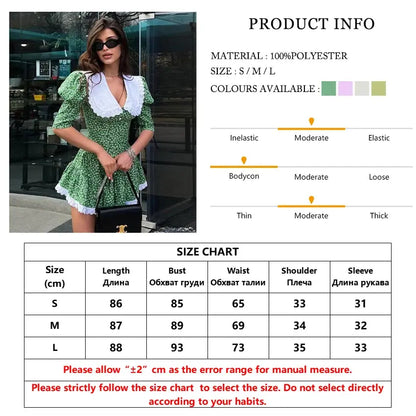 Veloria™ Printed Lace Patchwork Mini Dress 